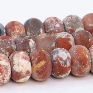 6x4mm Matte Multicolor Brecciated Jasper Beads Grade Aaa Genuine Natural Gemstone Rondelle Loose Beads 14.5" / 7" Bulk Lot Options (108703)