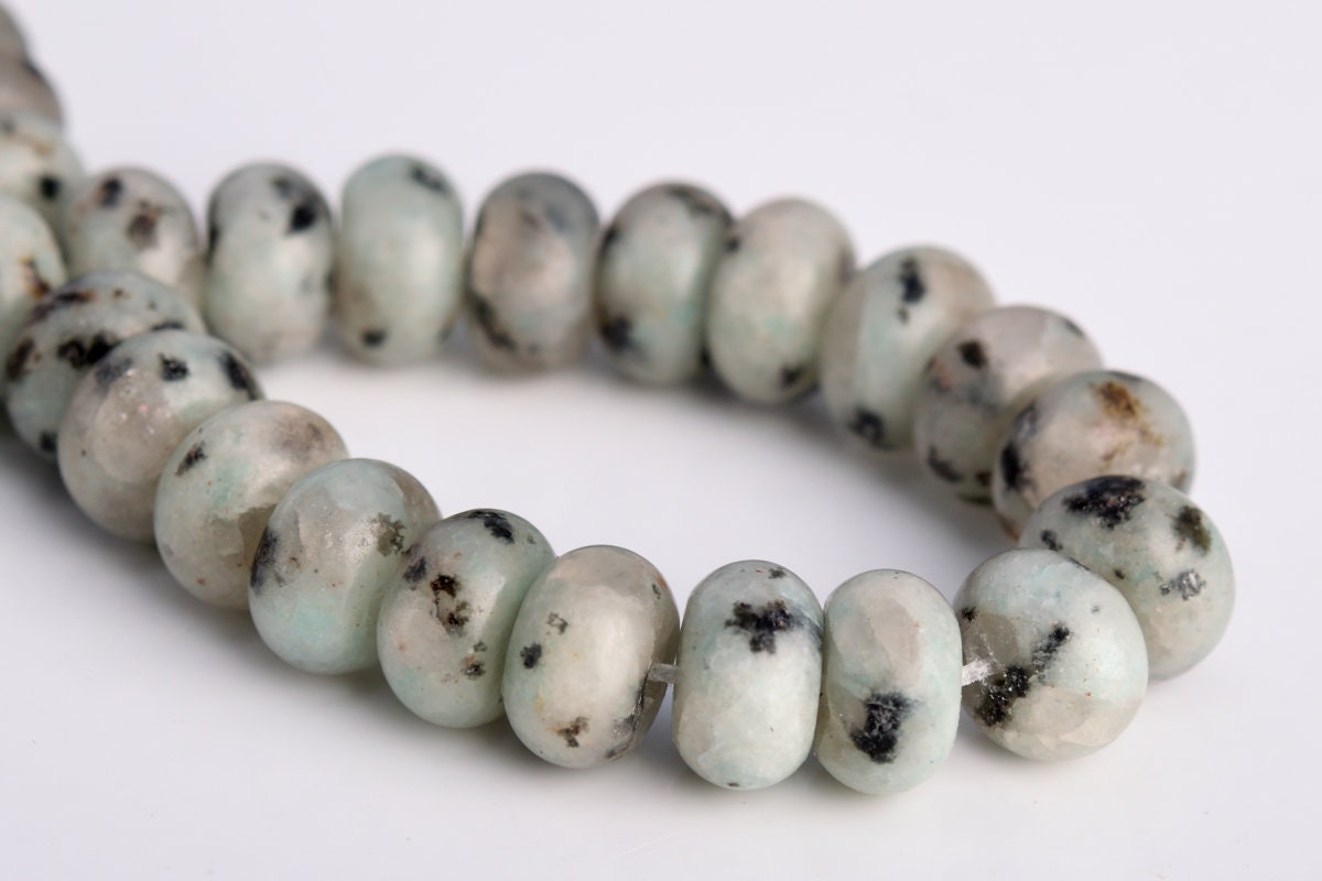 8x5mm Green Kiwi Jasper Beads A Genuine Natural Gemstone Half Strand Rondelle Loose Beads 7.5" Bulk Lot 1,3,5,10,50 (104641h-1263)