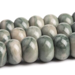 8x5mm Green Wood Skin Jasper Beads Grade Aaa Genuine Natural Gemstone Rondelle Loose Beads 15" / 7" Bulk Lot Options (121624)