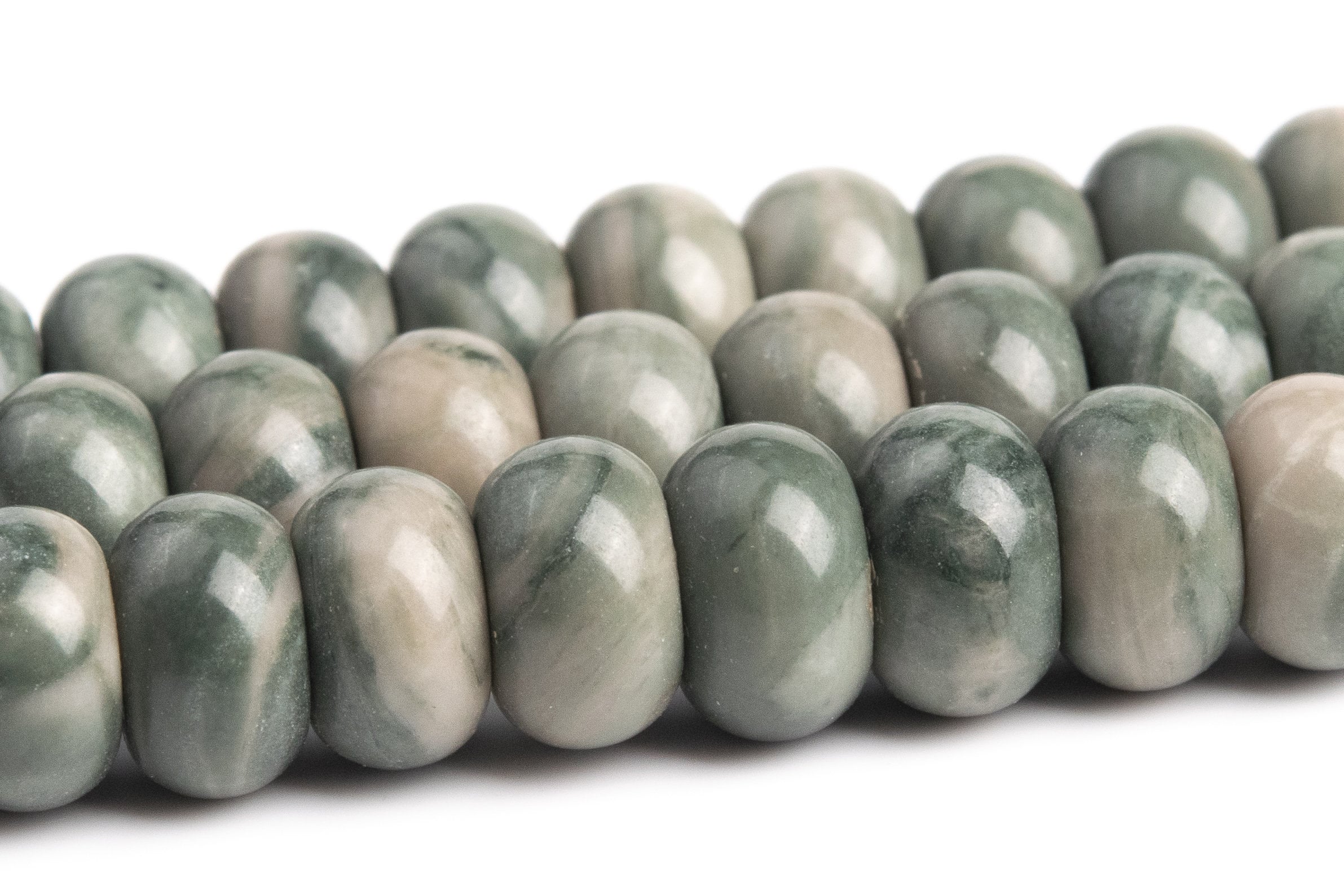 8x5mm Green Wood Skin Jasper Beads Grade Aaa Genuine Natural Gemstone Rondelle Loose Beads 15" / 7" Bulk Lot Options (121624) 8x5mm Green Wood Skin Jasper Beads Grade Aaa Genuine Natural Gemstone Rondelle Loose Beads 15" / 7" Bulk Lot Options (121624)