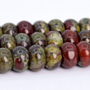 Dragon Blood Jasper Beads Grade Aaa Genuine Natural Gemstone Rondelle Loose Beads 6mm 8mm 10mm Bulk Lot Options