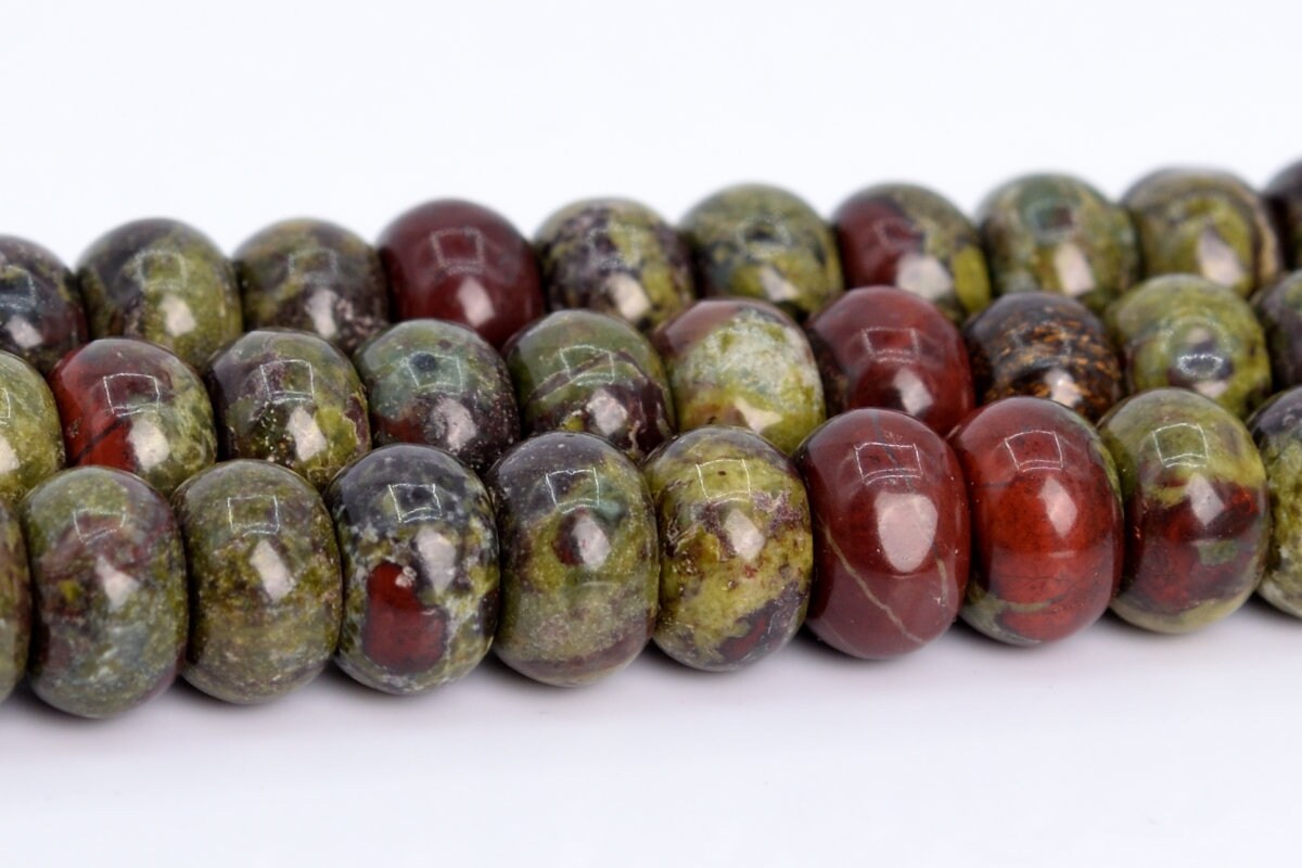 Dragon Blood Jasper Beads Grade Aaa Genuine Natural Gemstone Rondelle Loose Beads 6mm 8mm 10mm Bulk Lot Options