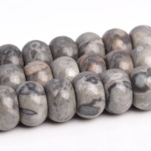 Gray Crazy Lace Jasper Beads Grade Aaa Genuine Natural Gemstone Rondelle Loose Beads 6mm 8mm Bulk Lot Options