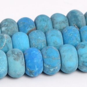 Matte Sky Blue Crazy Lace Jasper Beads Rondelle Gemstone Loose Beads 6mm 8mm Bulk Lot Options