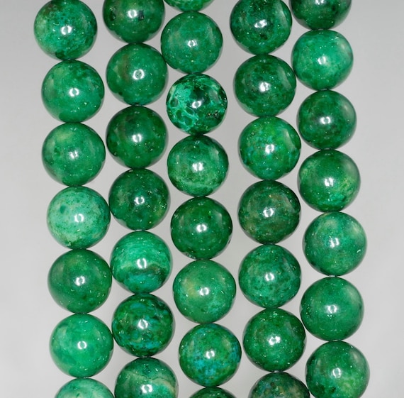 10mm Green Turquoise Jasper Gemstone Orchard Green Round 10mm Loose Beads 16 Inch Full Strand (90186729-773)