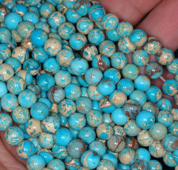 6mm Sea Sediment Imperial Jasper Turquoise Blue Gemstone Grade Aa Round 6mm Loose Beads 15.5 Inch Lot 1,2,6,12 And 50 (90184459-357) 6mm Sea Sediment Imperial Jasper Turquoise Blue Gemstone Grade Aa Round 6mm Loose Beads 15.5 Inch Lot 1,2,6,12 And 50 (90184459-357)