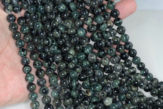 8mm Kambaba Jasper Gemstone Green Round 8mm Loose Beads 15.5 Inch Full Strand Lot 1,2,6,12 And 50 (90183753-370)