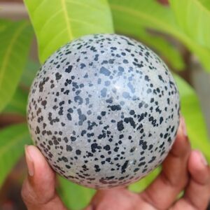 2.5lbs Dalmatian Jasper Sphere, Crystal Sphere, Dalmatian Gemstone Natural Dalmatian Loose Stone, Healing Sphere Crystal Stone, Home & Decor