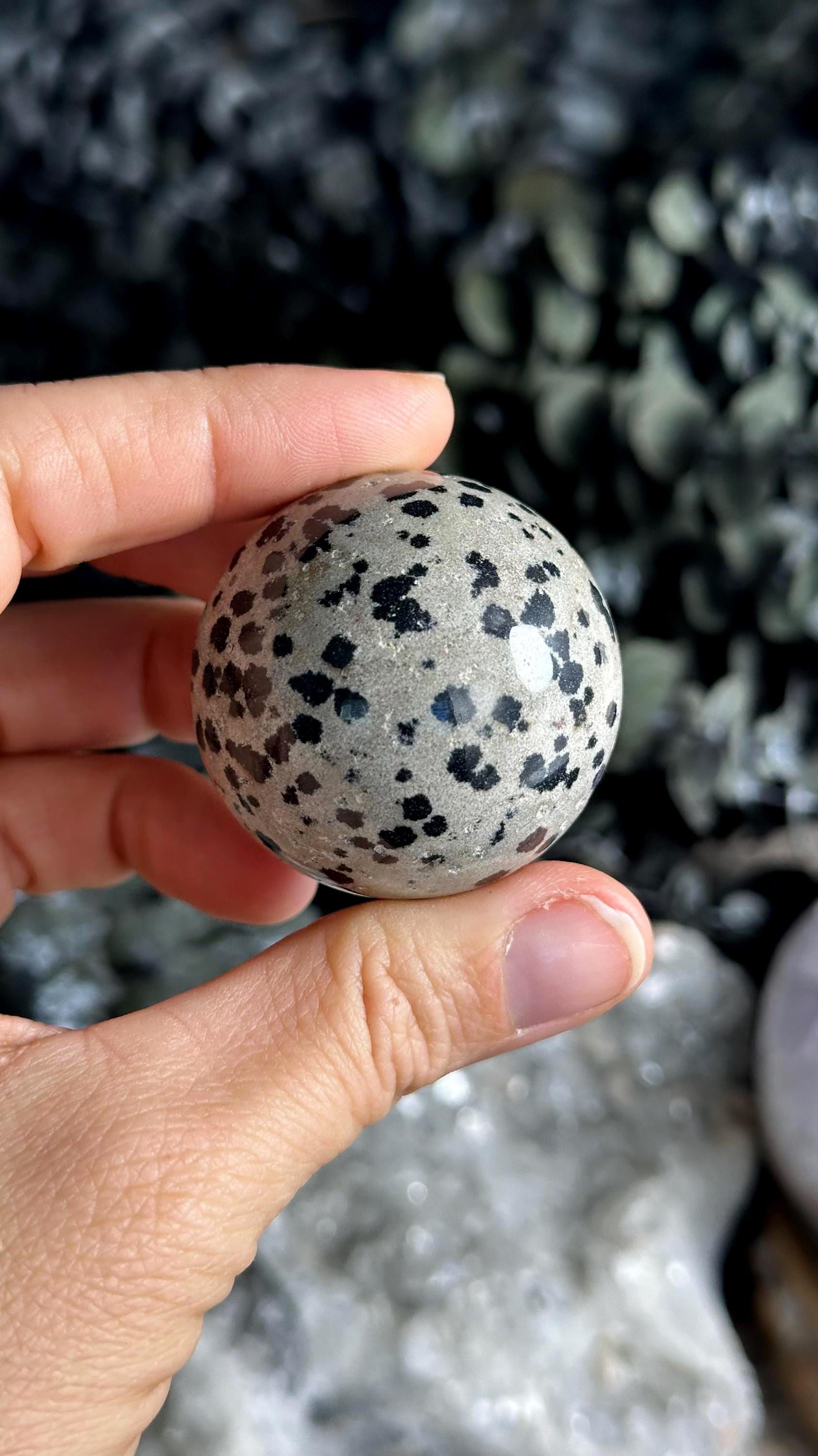 Dalmatian Jasper Sphere - Polished Stone Orb, 40mm