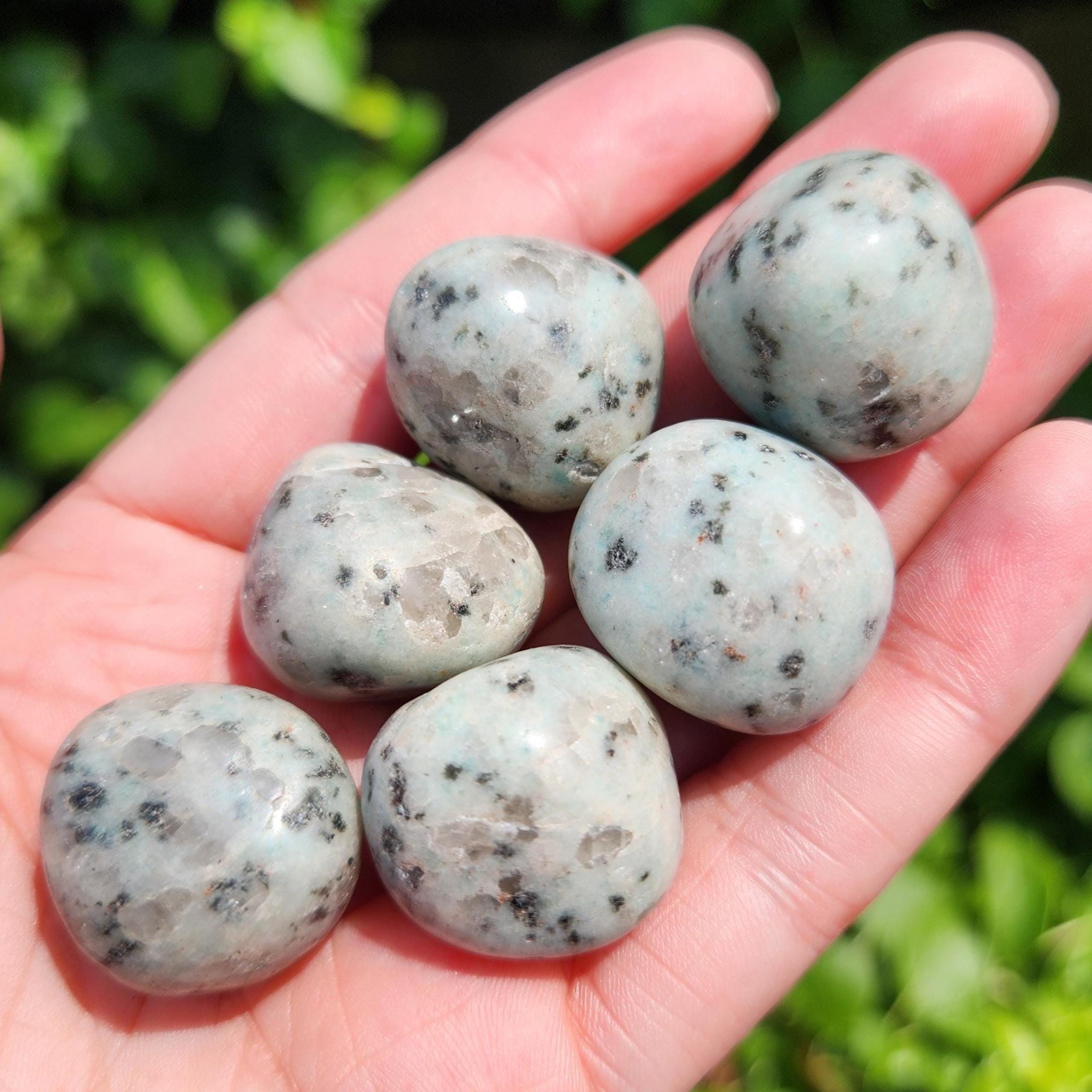 Kiwi Jasper Tumble Stone: Polished Sesame Jasper Crystal