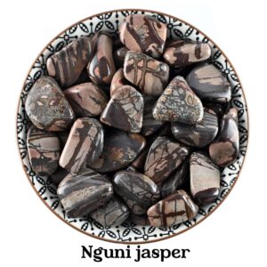 Nguni Jasper Tumbled Stone, Natural Exotic Zebra Jasper For Grounding And Balance Gift