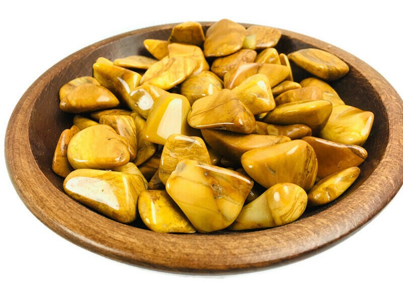Polished Yellow Jasper Crystal: Tumbled Gemstone (18-25mm) Polished Yellow Jasper Crystal: Tumbled Gemstone (18-25mm)