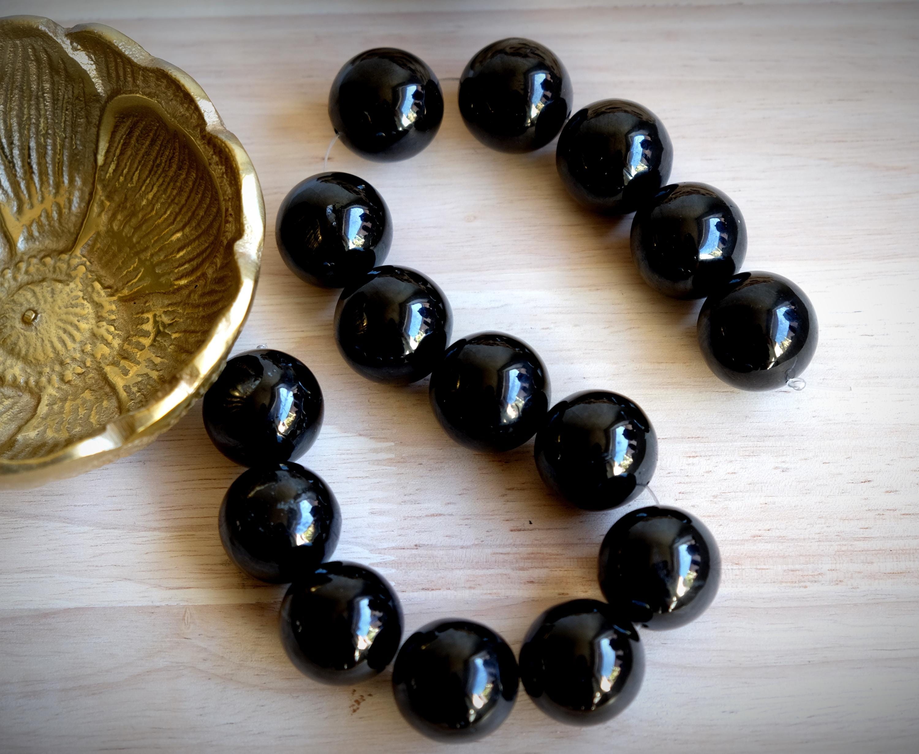 Xxl 28mm Jet Fossilized Wood Lignite Coal Black Beads Full Strand Or Handmade Custom Necklace, Bracelet Jewelry Xxl 28mm Jet Fossilized Wood Lignite Coal Black Beads Full Strand Or Handmade Custom Necklace, Bracelet Jewelry