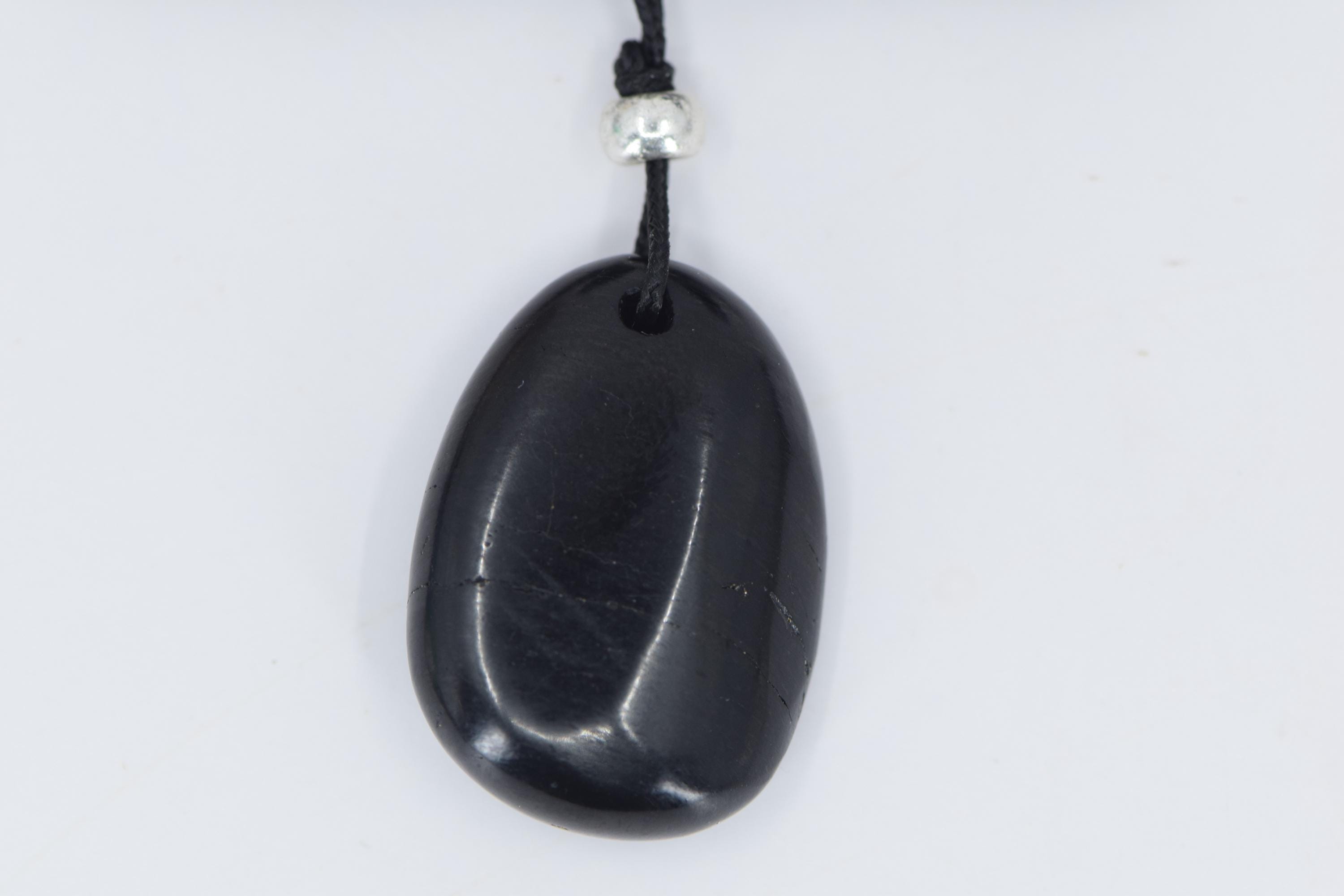 Jet On Adjustable Cord Necklace
