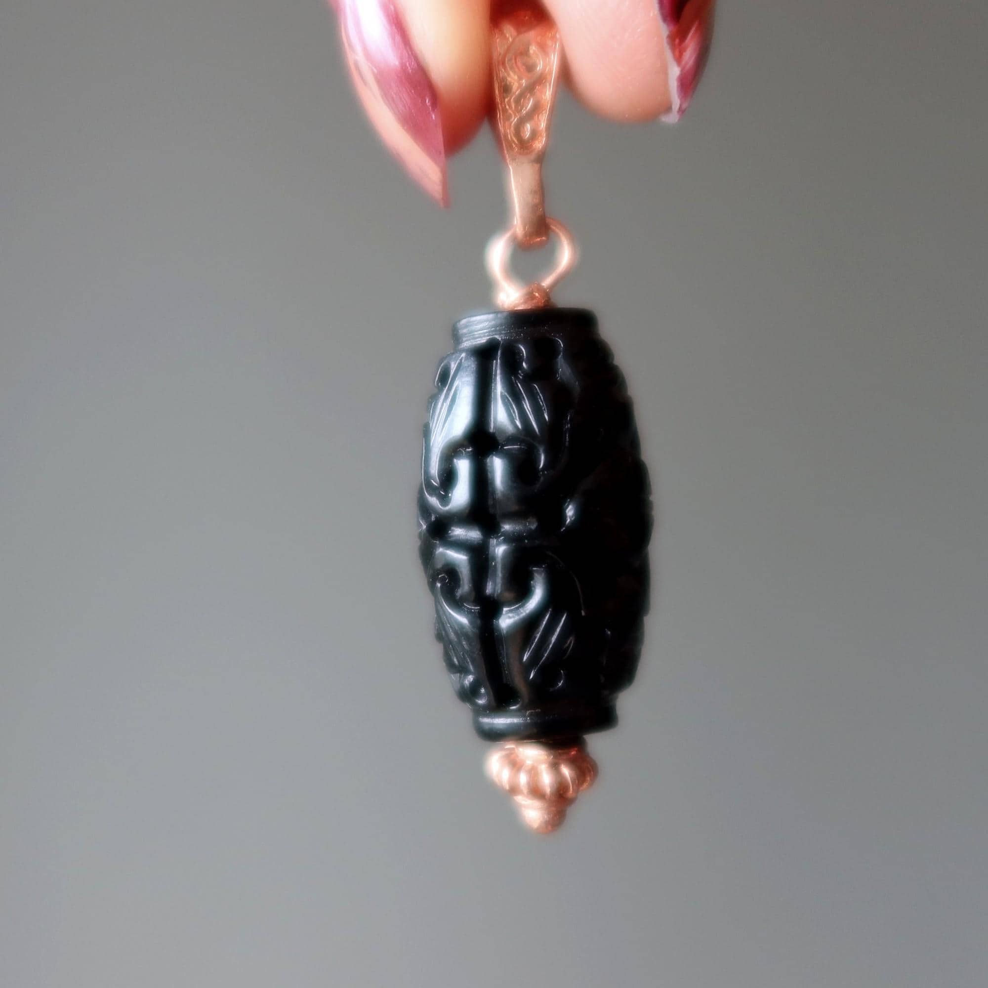 Jet Pendant Protective Talisman Invincible Black Gem Copper Jet Pendant Protective Talisman Invincible Black Gem Copper