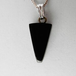 Small Whitby Jet Inverted Triangle Pendant