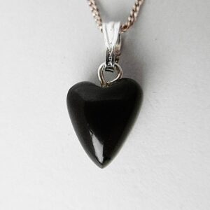 Small Whitby Jet Love Heart Pendant