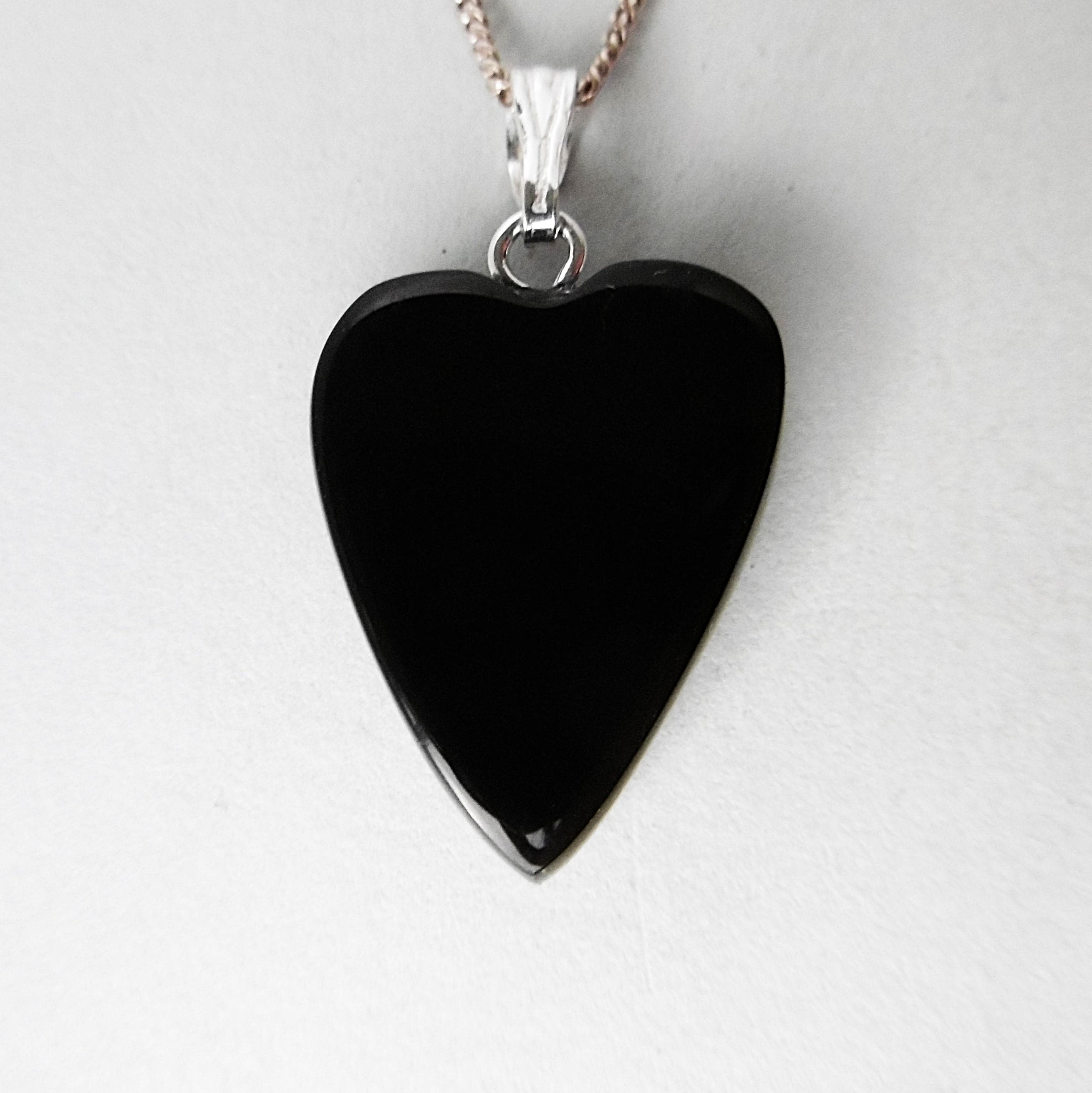 Whitby Jet Love Heart Pendant