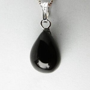 Whitby Jet Small Teardrop Pendant
