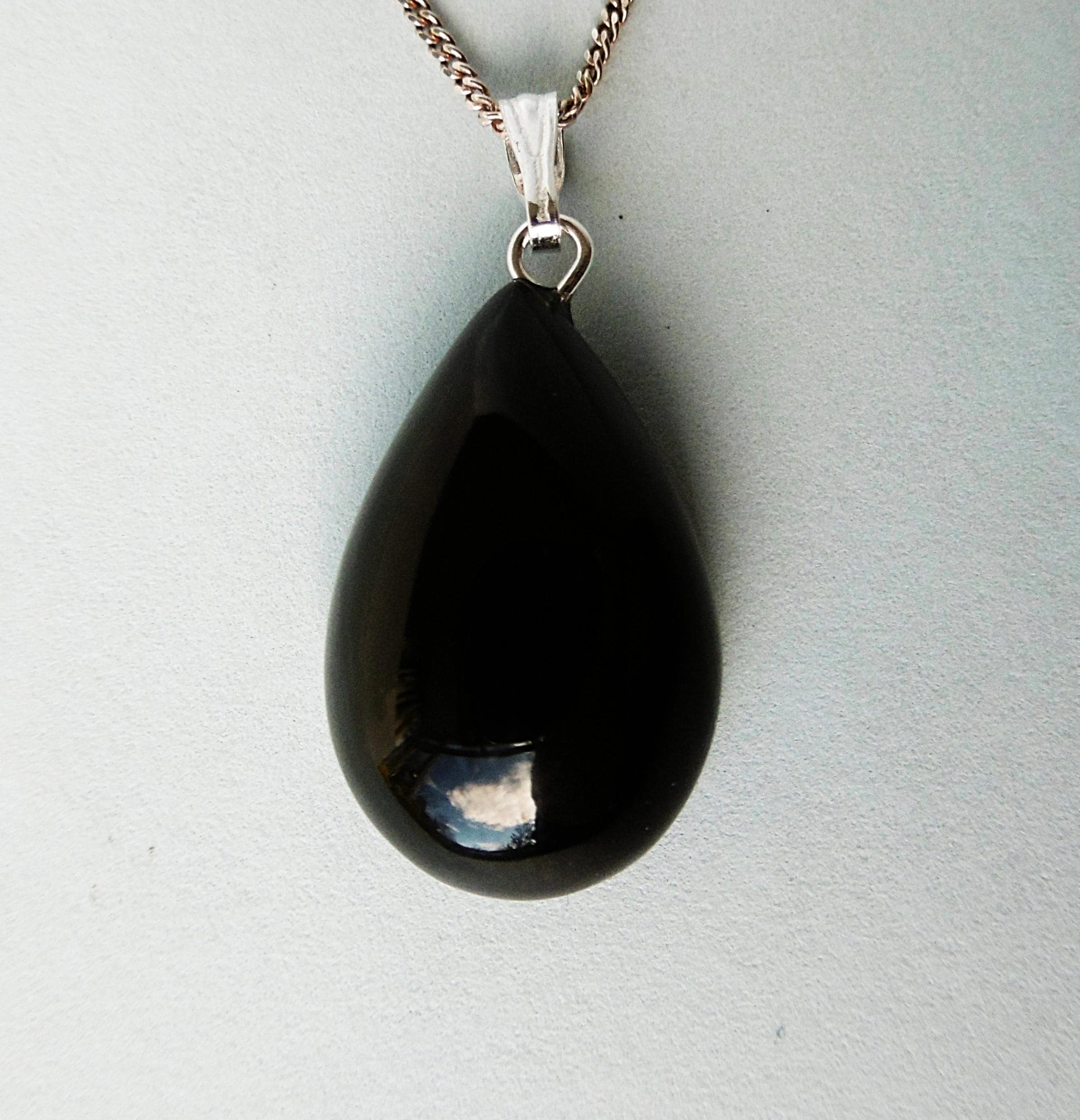Whitby Jet Teardrop Pendant