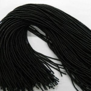 3mm round jet beads, 15.5 inch 3mm round jet beads, 15.5 inch