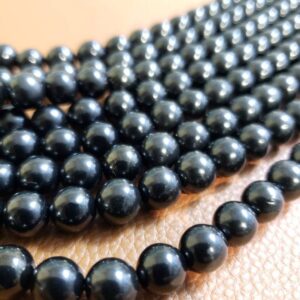 Black Jet Natural Beads (round)(smooth)(8mm)(16"strand) Black Jet Natural Beads (round)(smooth)(8mm)(16"strand)