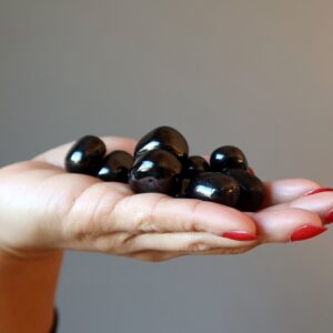 Jet Tumbled Stone Set Grief Relief Mourning Black Crystals Jet Tumbled Stone Set Grief Relief Mourning Black Crystals