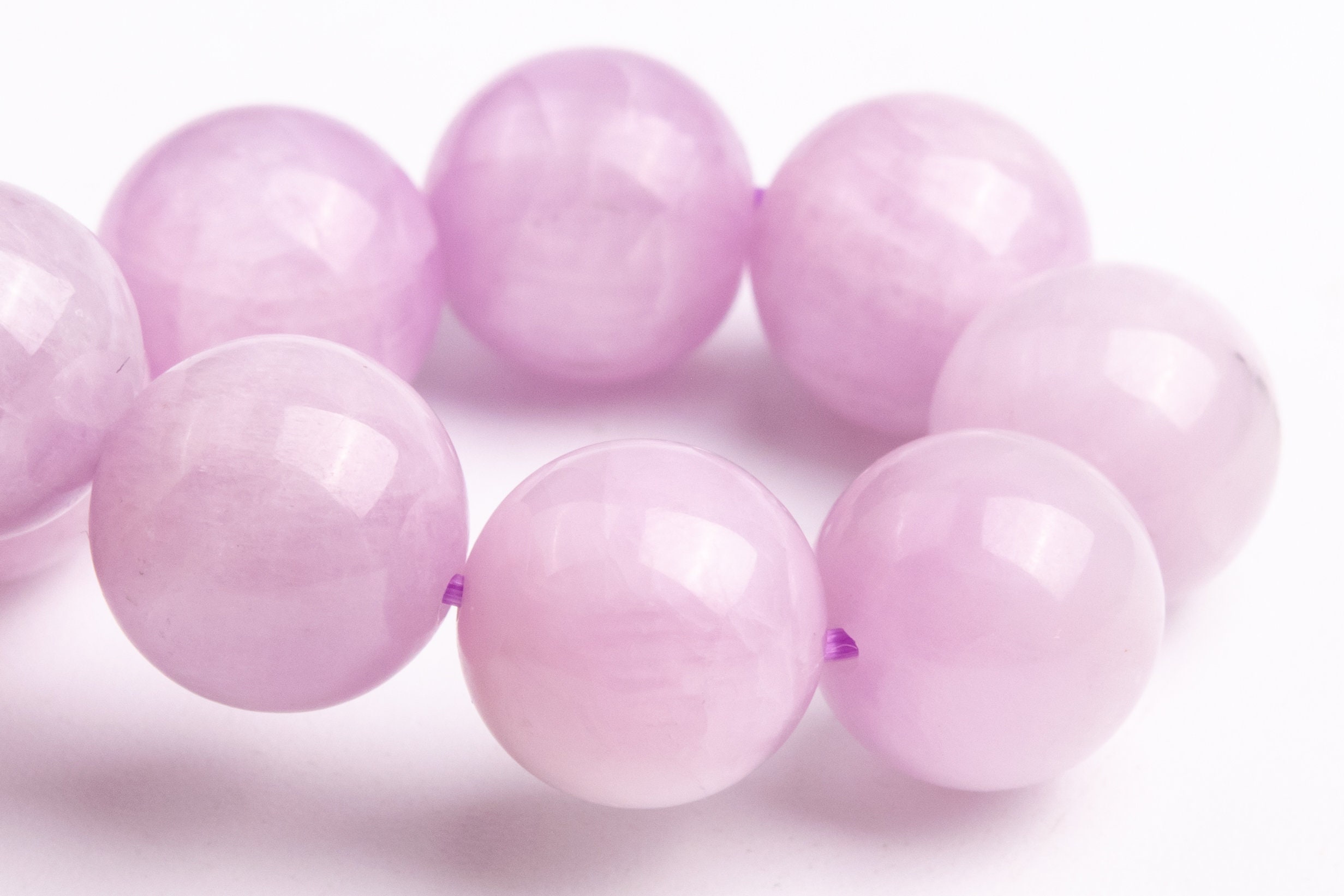 11mm Kunzite Beads Purple Pink Bracelet Grade Aa Genuine Natural Round Gemstone 7.5" (118825h-2589)