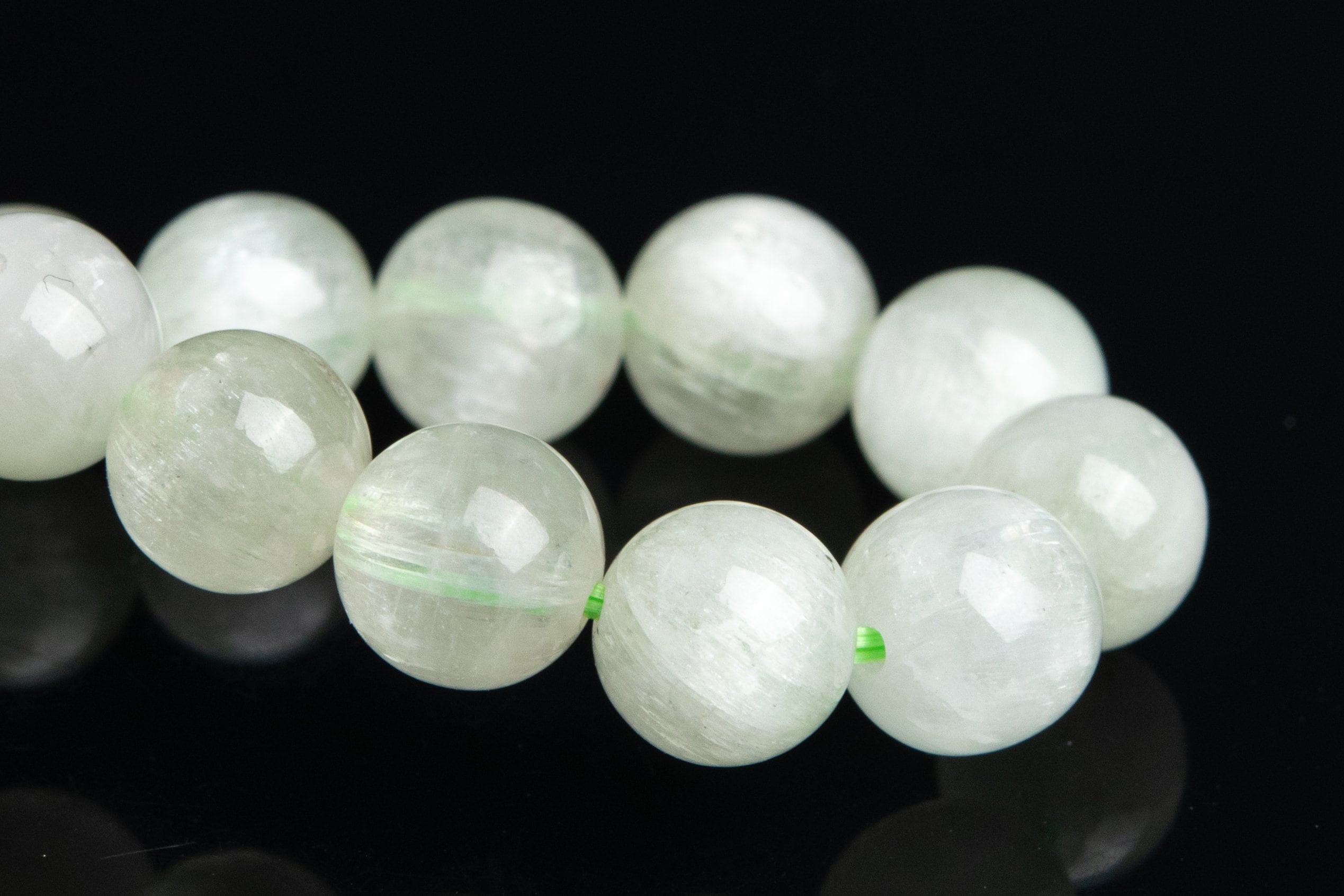 7-8mm Kunzite Beads Faint Green Bracelet Brazil Grade Aaa Genuine Natural Round Gemstone 7" (120077h-2816)