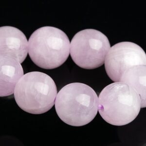 7-8mm Kunzite Beads Purple Pink Bracelet Grade Aaa Genuine Natural Round Gemstone 7" (118866h-2590)