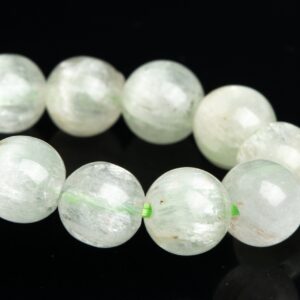 7mm Kunzite Beads Faint Green Bracelet Brazil Grade Aaa Genuine Natural Round Gemstone 7" (120070h-2816)