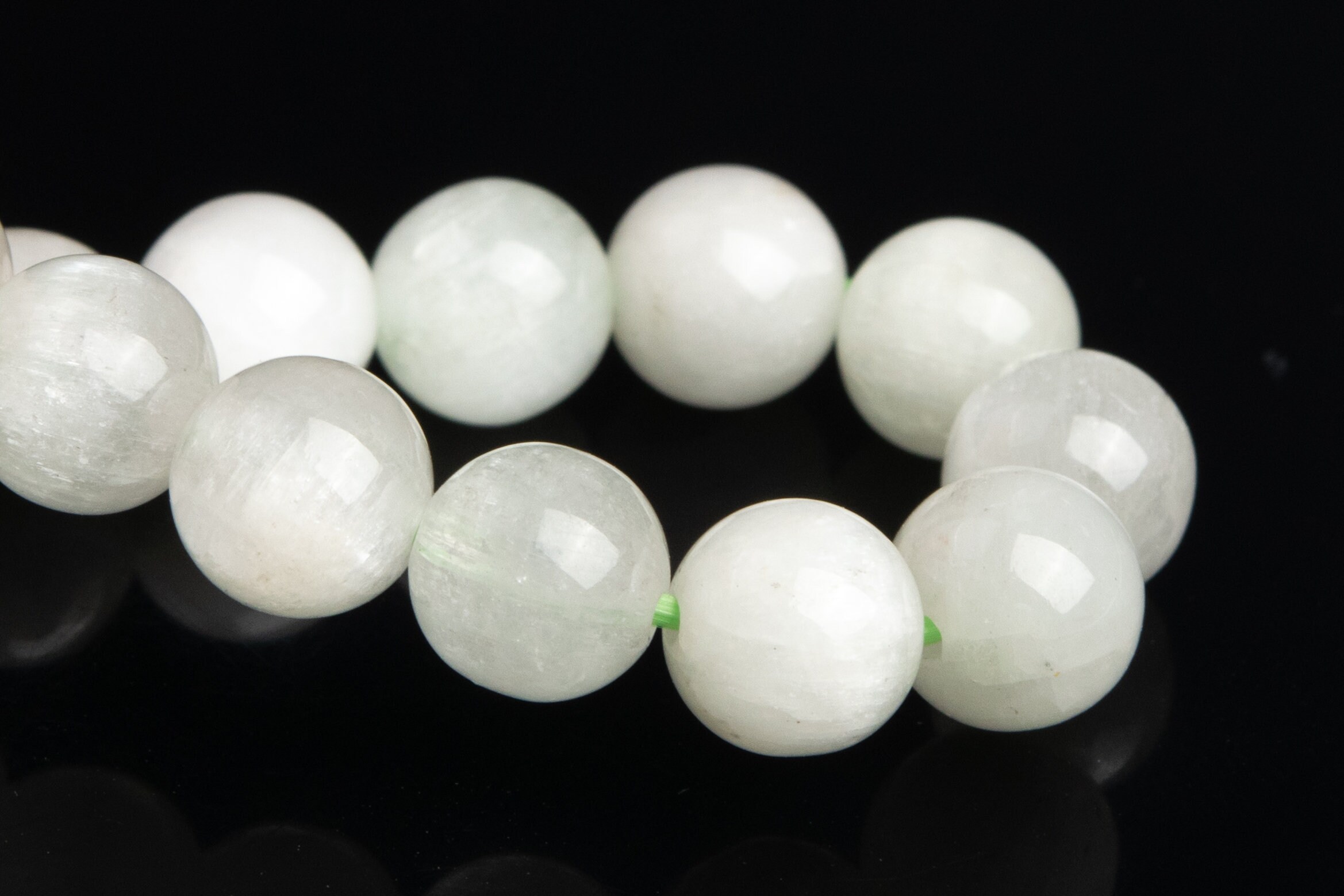 7mm Kunzite Beads Faint Green Bracelet Brazil Grade Aa+ Genuine Natural Round Gemstone 7" (120066h-2816)