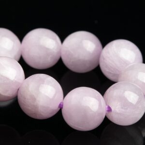 7mm Kunzite Beads Purple Pink Bracelet Grade Aaa Genuine Natural Round Gemstone 7" (118869h-2590)