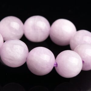 7mm Kunzite Beads Purple Pink Bracelet Grade Aa Genuine Natural Round Gemstone 7" (118870h-2590)