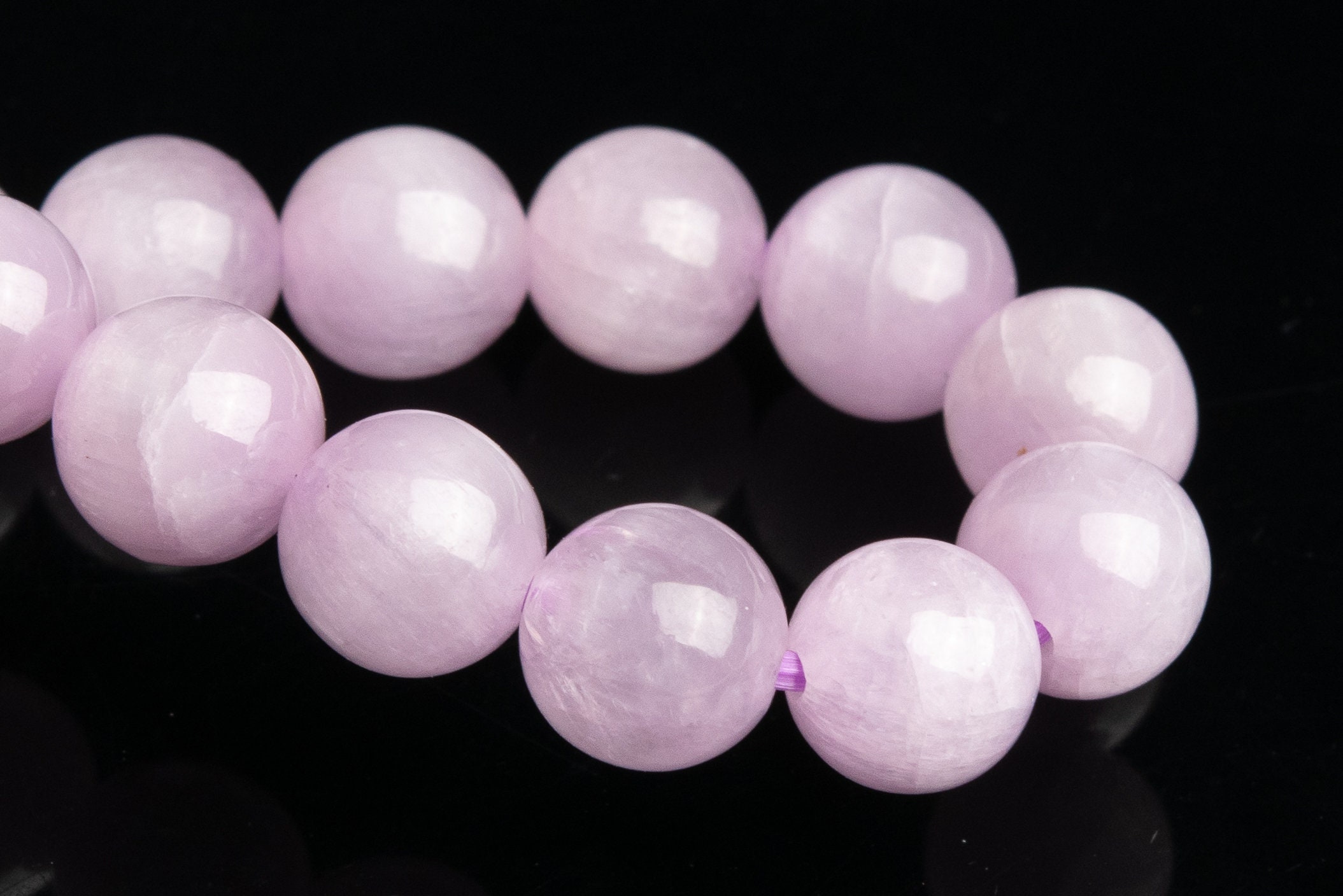 7mm Kunzite Beads Purple Pink Bracelet Grade Aaa+ Genuine Natural Round Gemstone 7" (118868h-2590) 7mm Kunzite Beads Purple Pink Bracelet Grade Aaa+ Genuine Natural Round Gemstone 7" (118868h-2590)