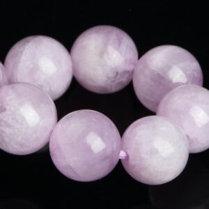 8-9mm Kunzite Beads Purple Pink Bracelet Grade Aaa Genuine Natural Round Gemstone 7" (121386h-2802)