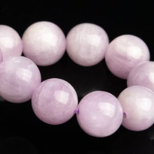8-9mm Kunzite Beads Purple Pink Bracelet Grade Aa Genuine Natural Round Gemstone 7" (118853h-2590)