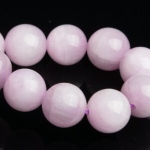 8-9mm Kunzite Beads Purple Pink Bracelet Grade Aa+ Genuine Natural Round Gemstone 7.5" (118851h-2590)