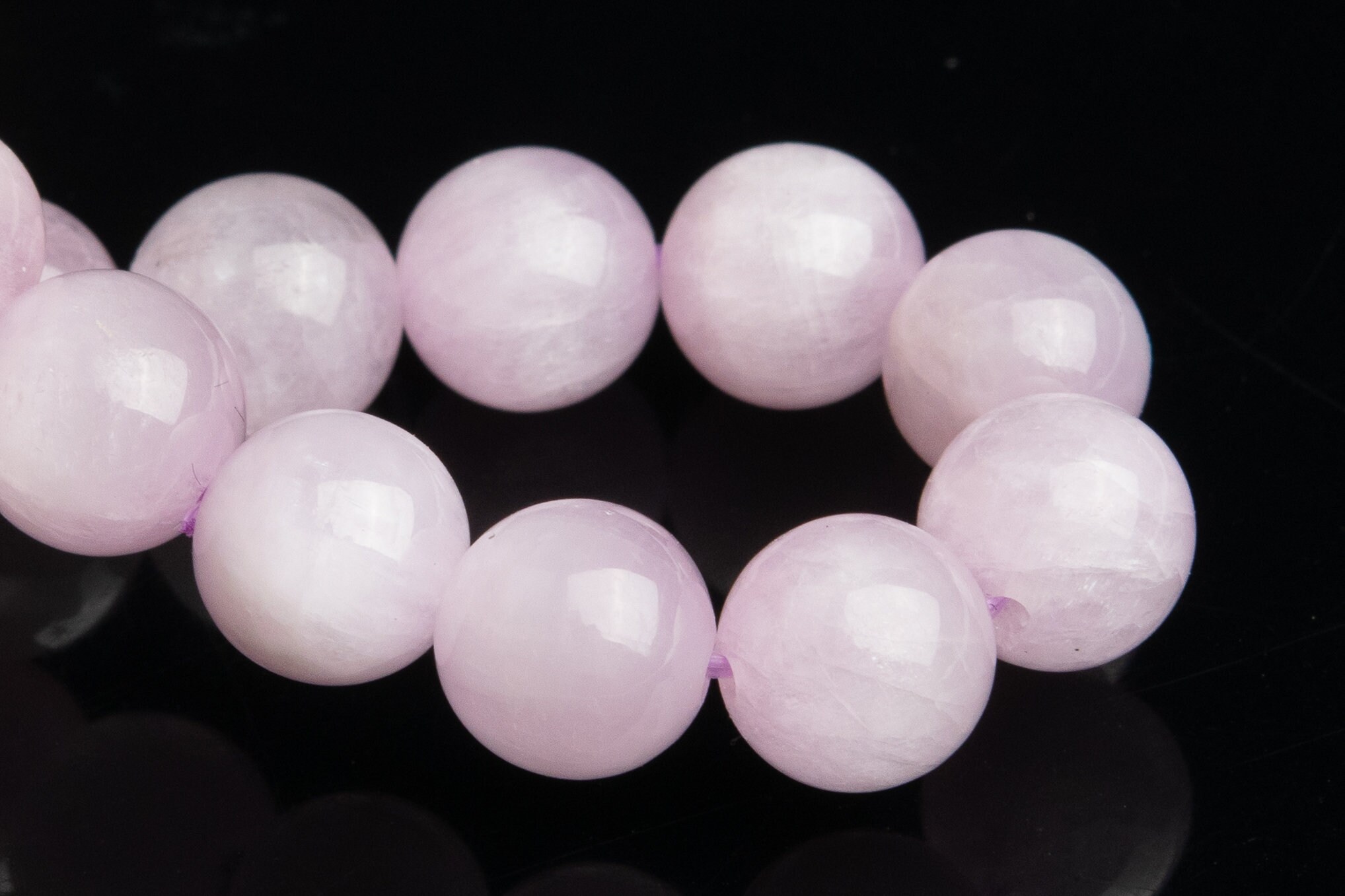 8mm Kunzite Beads Light Purple Pink Bracelet Grade Aaa Genuine Natural Round Gemstone 7" (118859h-2590)
