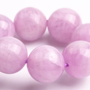 9-10mm Kunzite Beads Purple Pink Bracelet Grade Aaa Genuine Natural Round Gemstone 7.5" (118835h-2589)