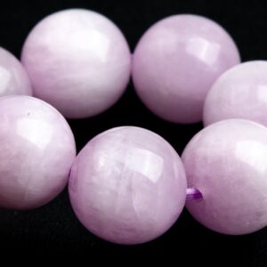 9-10mm Kunzite Beads Purple Pink Bracelet Grade Aaa Genuine Natural Round Gemstone 7.5" (118838h-2589)