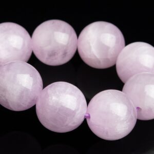9mm Kunzite Beads Purple Pink Bracelet Grade Aaa Genuine Natural Round Gemstone 7.5" (118845h-2590)