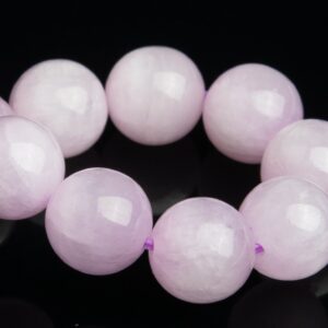 9mm Kunzite Beads Purple Pink Bracelet Grade Aaa Genuine Natural Round Gemstone 7.5" (118847h-2590)