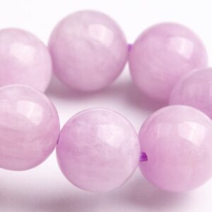 9mm Kunzite Beads Purple Pink Bracelet Grade Aa+ Genuine Natural Round Gemstone 7.5" (118842h-2589)