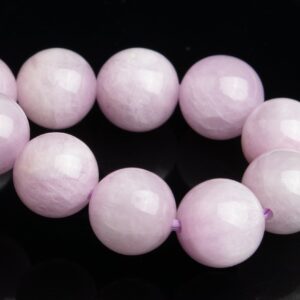 9mm Kunzite Beads Purple Pink Bracelet Grade Aa+ Genuine Natural Round Gemstone 7.5" (118846h-2590)