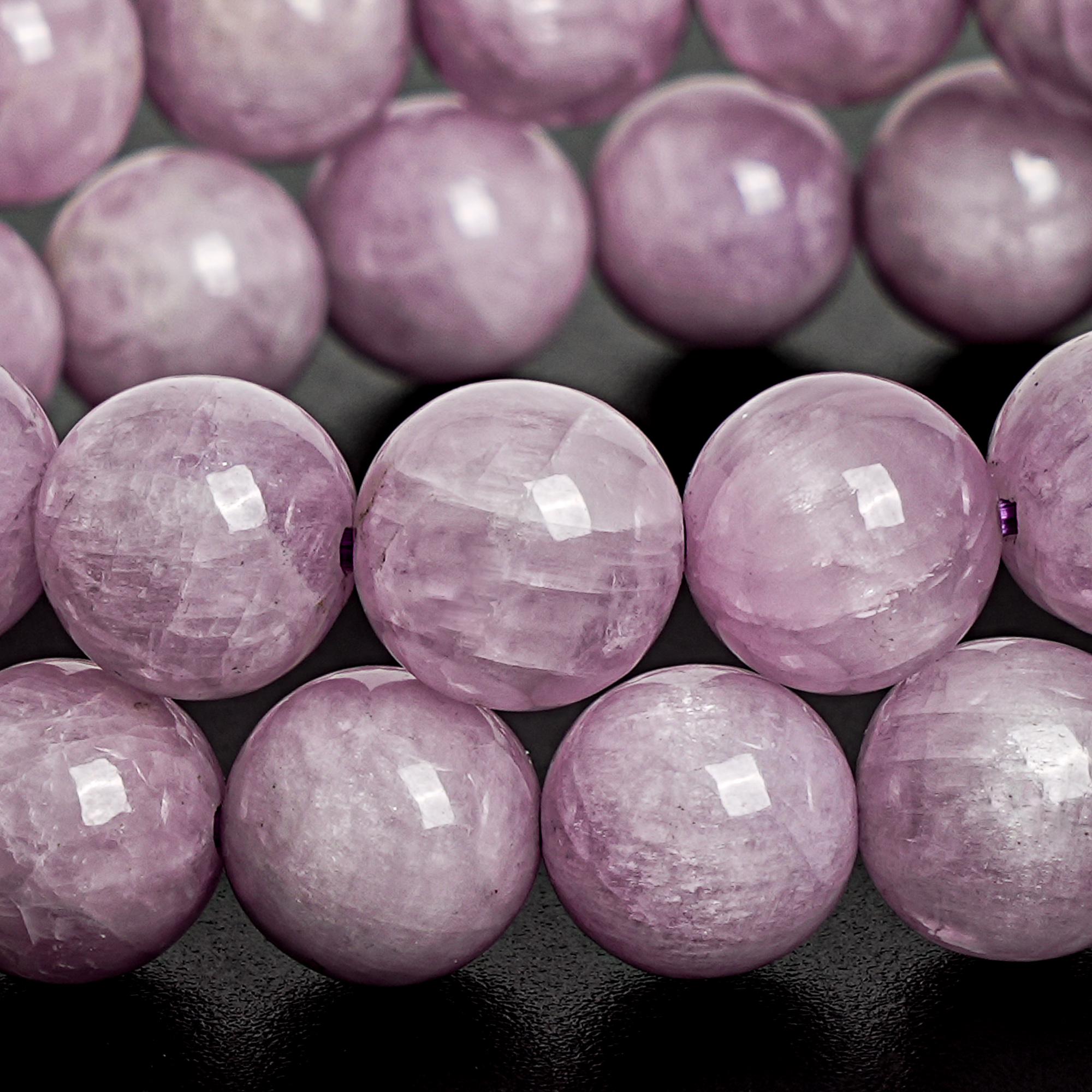 9mm Kunzite Purple Beads Bracelet Genuine Natural Round Gemstone 7" Bulk Lot Options (124346h-233)