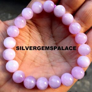 AAA+ Natural Kunzite Beads Bracelet 10mm Round Bracelet,Healing Bracelet,Energy Bracelet,Jewelry Gifts,Kunzite Bracelet,Gift For Women.