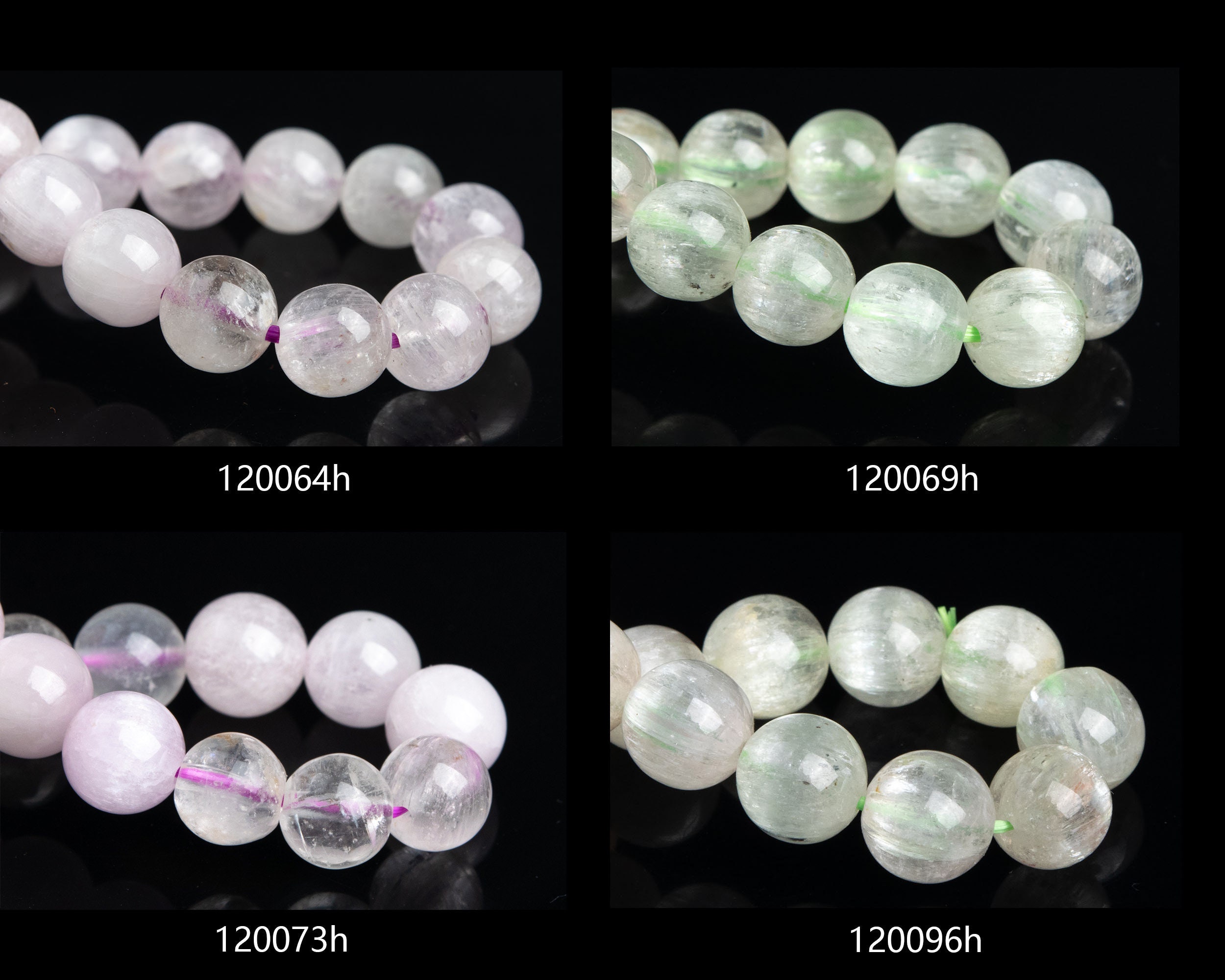 Brazil Kunzite Beads 7"/7.5"/8" Bracelet Genuine Natural Round Gemstone Beads