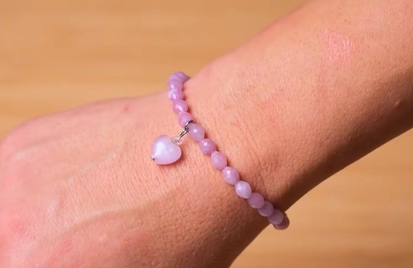 Genuine Kunzite Delicate Stretch Bracelet