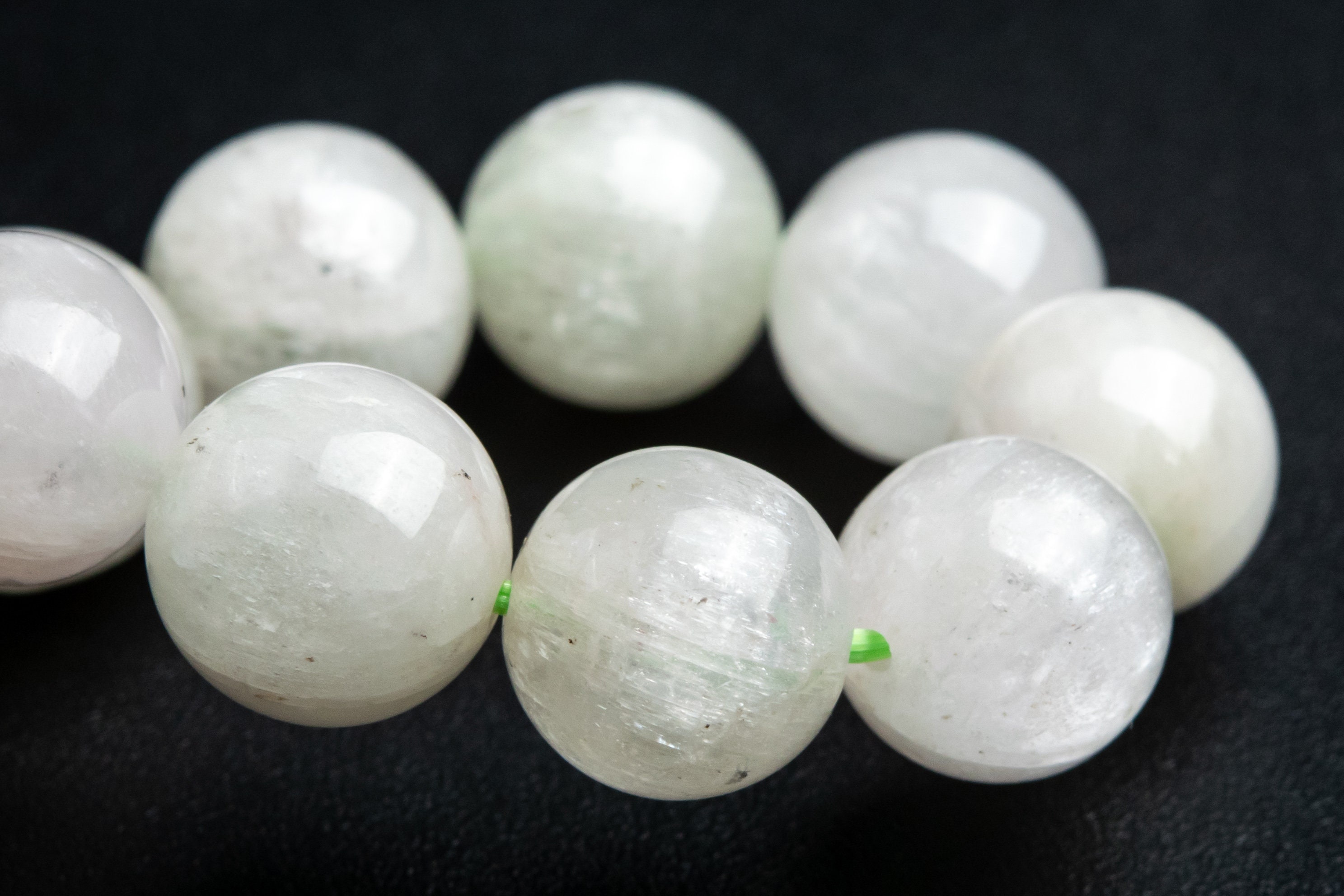 Only One 10-11mm Kunzite Beads Faint Green Bracelet Brazil Grade Aa Genuine Natural Round Gemstone 8" (119397h-767)